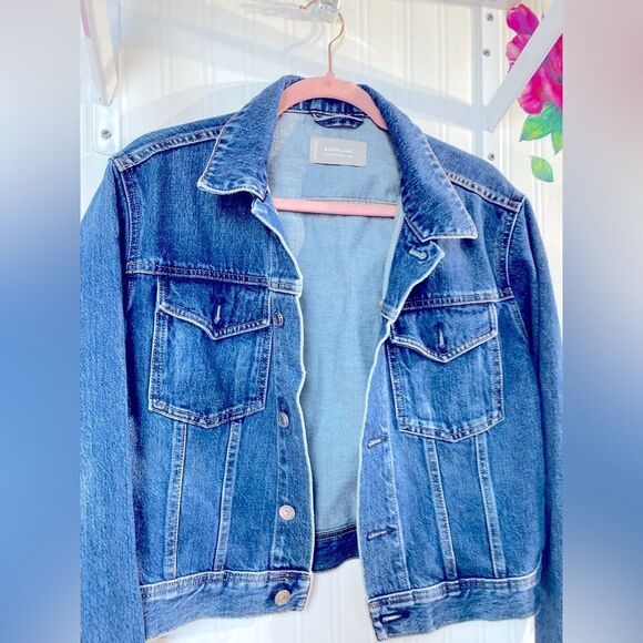 Everlane Blue Classic Denim  jacket Size Large - Picture 3 of 5
